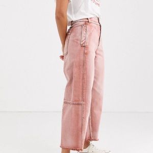 NWT Free People Denim Pink Cinnamon Wash
